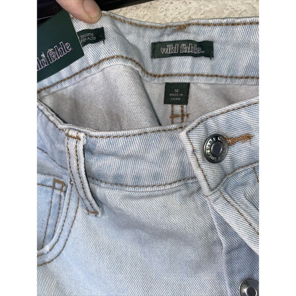 Wild Fable Women Super High Rise Jean Cutoff Button Fly Sz 10 Denim Shorts - Picture 8 of 9